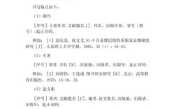 参考文献的一般格式要求