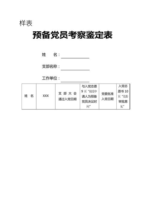 预备党员教育考察表填写规范与优秀范文参考指南-图2