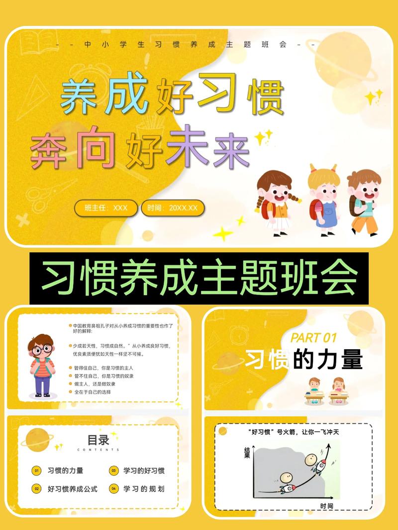 播撒习惯种子，培育成长力量——习惯教育主题班会PPT分享-图1