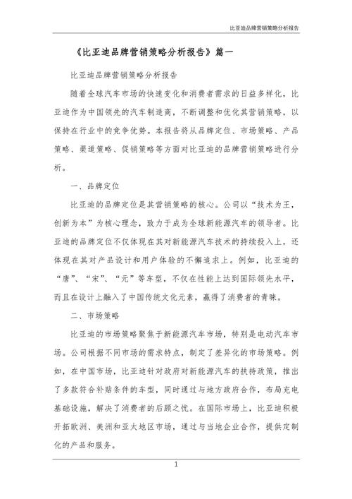 比亚迪营销策略有何创新与成效?-图1 比亚迪营销策略有何创新与成效?-图1