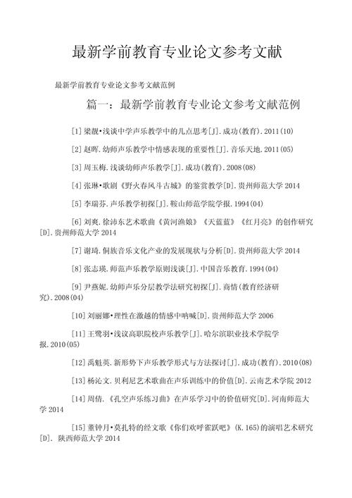 学前教育研究参考文献如何高效查找与应用?-图1 学前教育研究参考文献如何高效查找与应用?-图1